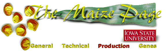 Banner for the Maize Page Production Information Section